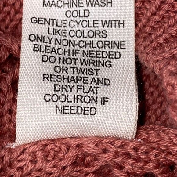 Jessica Simpson Long Sleeve V-Neck Knit Sweater In Blush Salmon Size Small - Picture 13 of 13